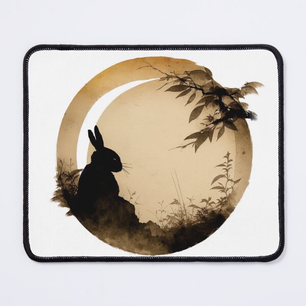 Item preview, Bunny Silhouette Enso designed and sold by CalyCollab.