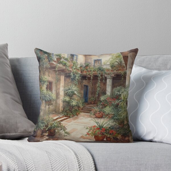 Item preview, Spanish Courtyards Watercolor Design: Bring a Touch of Spain to Your Life designed and sold by bigboxofstuff.