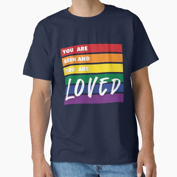 Item preview, SEEN & LOVED (Rainbow Text) designed and sold by DoodlesByPeter.