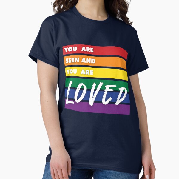 Item preview, SEEN & LOVED (Rainbow Text) designed and sold by DoodlesByPeter.