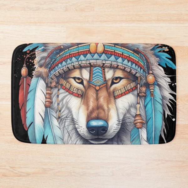 Item preview, Copy of Native American Wolf Wearing Headdress designed and sold by ETconnections.