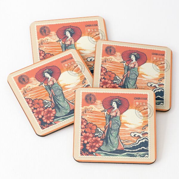 Item preview, Okinawa Geisha Mail Stamp designed and sold by Okinawa by Design.