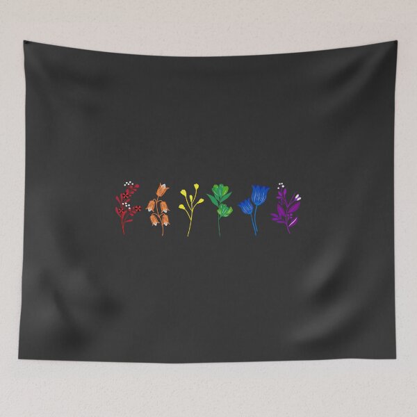 Item preview, Floral LGBTQIA Flowers. LGBTQ Pride designed and sold by Subtle Pride Shop.