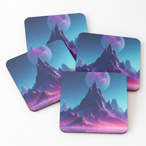 Item preview, Mountain Melodies: Synthwave Reflections by the Sea designed and sold by Mullet Monkey.