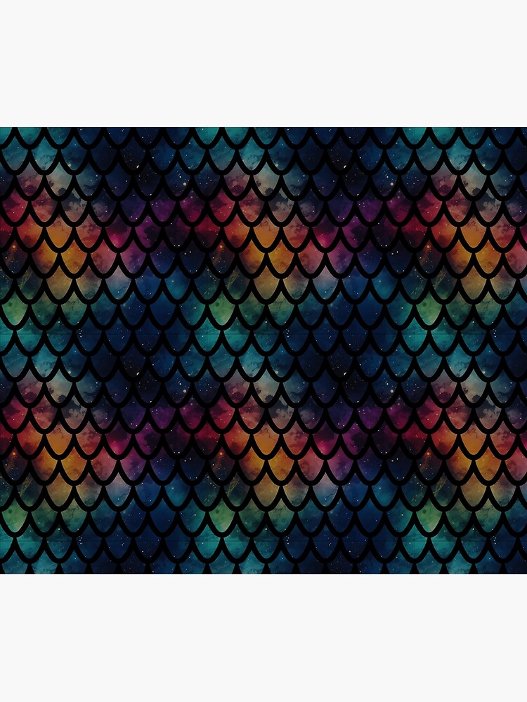 Disover Galaxy Dragon Scales Shower Curtain