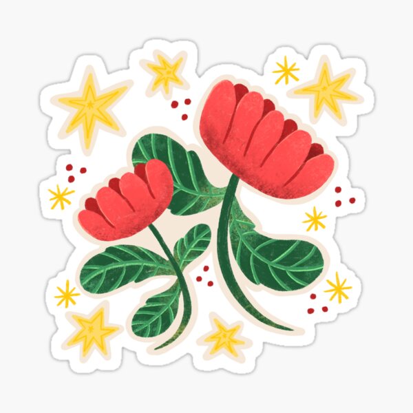 Maman fleurs et étoiles Sticker