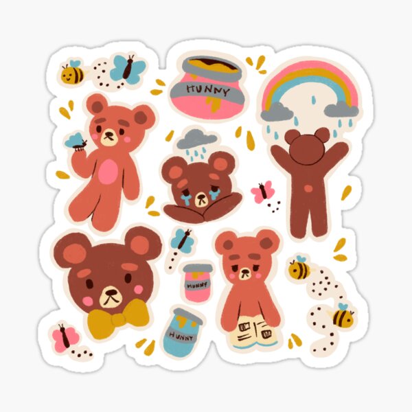 Bärige glückliche Bären Sticker