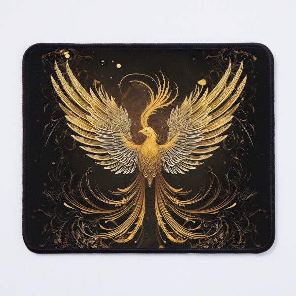 Item preview, Vuelo dorado: diseño de camiseta Splash Ornate Phoenix designed and sold by Blackstylez.