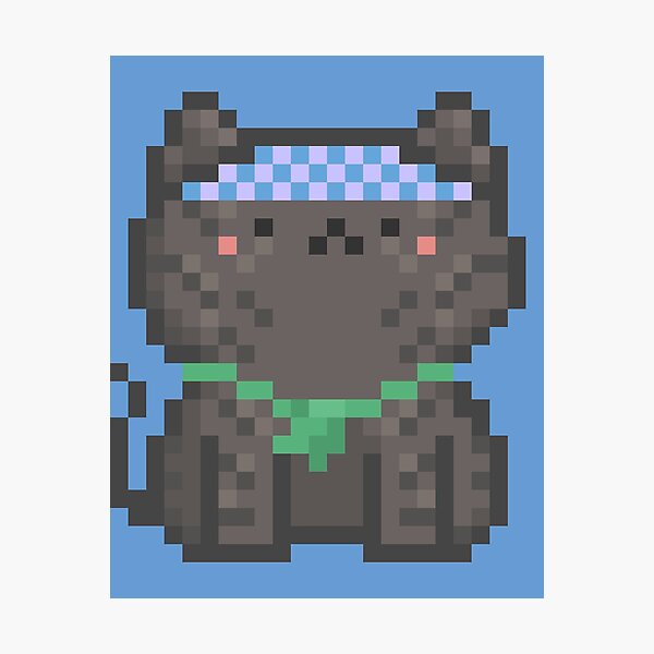 Pixel art cute cat Sleeping Poster for Sale by Robibahroni