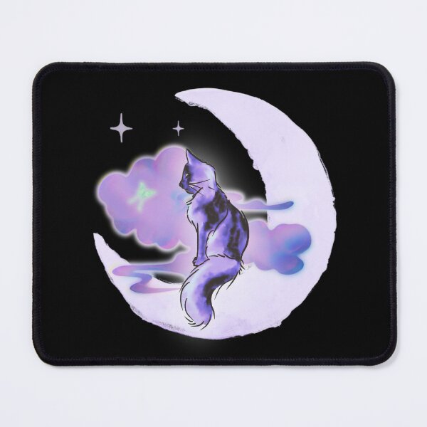 Item preview, Purple Luna Moth & Moon Cat designed and sold by CoralCactusArt.