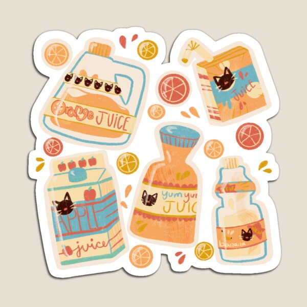 Assortment of Kitty Branded Juices Magnet