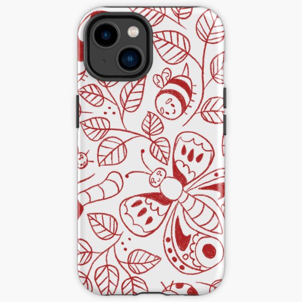 Motif d'insecte rouge Coque antichoc iPhone
