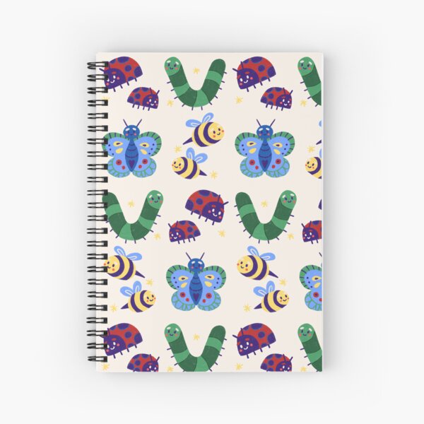 Cute Little Bug Pattern Spiral Notebook