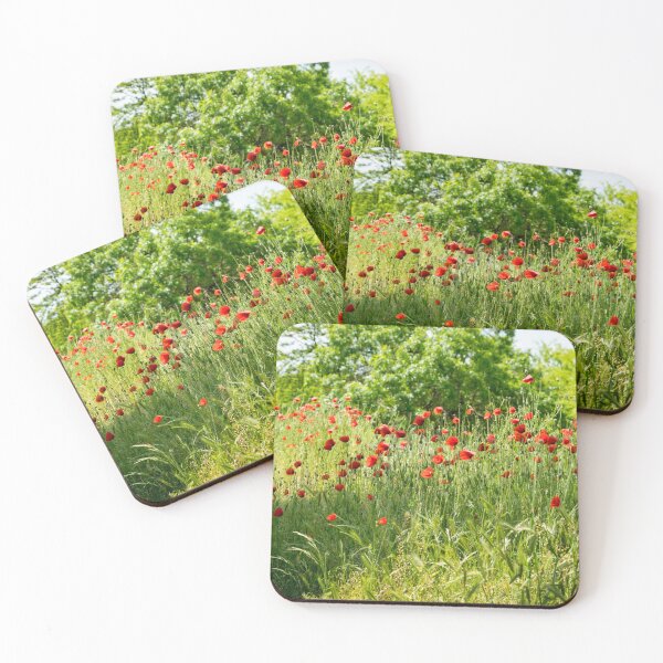 Item preview, Layered Summery Vibe - Wildflower Meadow with Blooming Poppies designed and sold by Georgia Mizuleva.