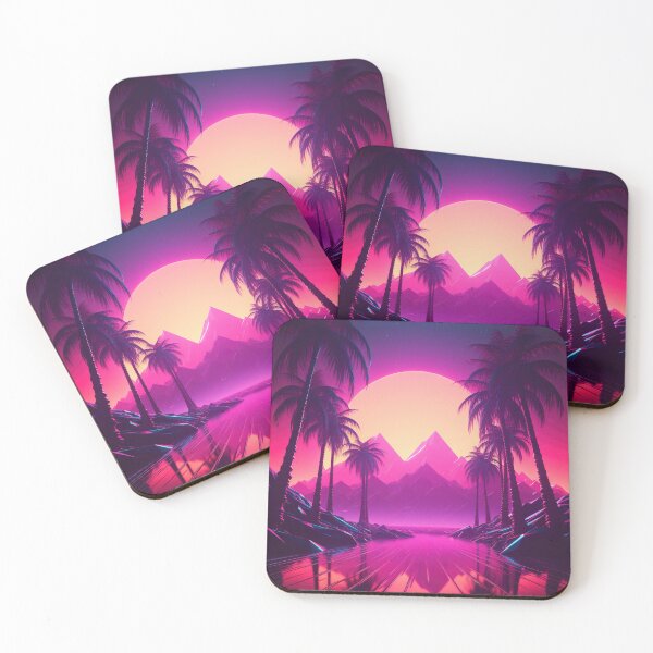 Item preview, Beachside Beats: Synthwave Vibes under the Palm Trees designed and sold by Mullet Monkey.