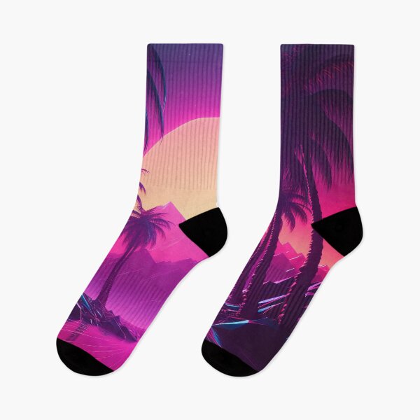 Item preview, Beachside Beats: Synthwave Vibes under the Palm Trees designed and sold by Mullet Monkey.