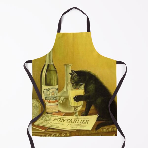 Item preview, Black Cat drinking Absinthe Bourgeois designed and sold by fanniecorey.
