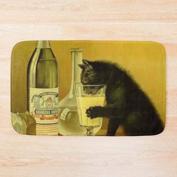 Item preview, Black Cat drinking Absinthe Bourgeois  designed and sold by fanniecorey.