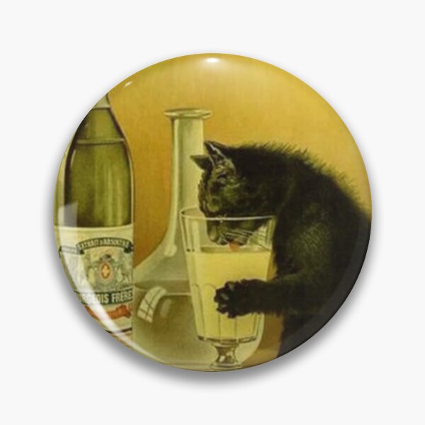 Item preview, Black Cat drinking Absinthe Bourgeois  designed and sold by fanniecorey.