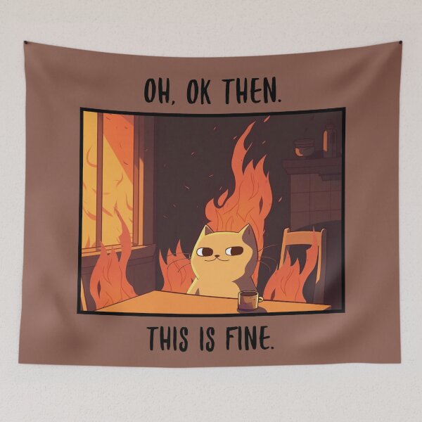 Item preview, this is fine cat parody designed and sold by hunnydoll.