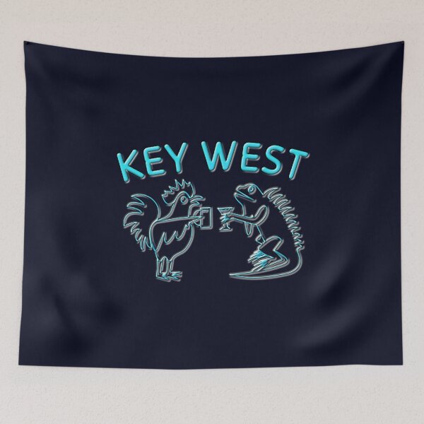 Item preview, Key West Nightlife in Neon Blue designed and sold by SouthbyKeyWest.