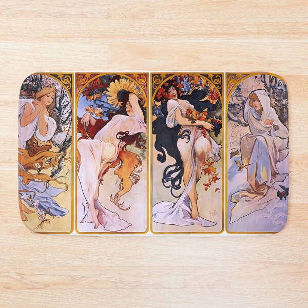 Item preview, Alphonse Mucha, Four Seasons, Art Nouveau designed and sold by NouveauEra.