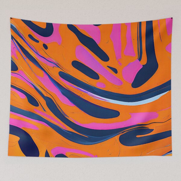Item preview, #T349: Pink Blue on Orange, Tiggin TNT Pattern designed and sold by FarStarL33.
