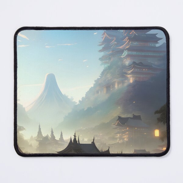 Item preview, Japanese architecture high fantasy village in the mountains designed and sold by MDArtdesigns.