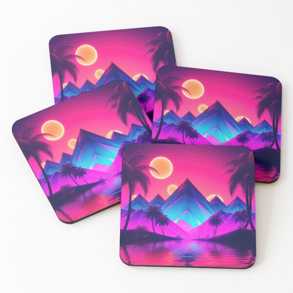 Item preview, Sunset Serenity: Synthwave Dreams by the Coastal Peaks designed and sold by Mullet Monkey.