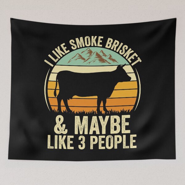 Item preview, I Like Smoke Brisket And Maybe Like 3 People Funny BBQ Lover T-Shirt designed and sold by KGN  CREATIVITY.