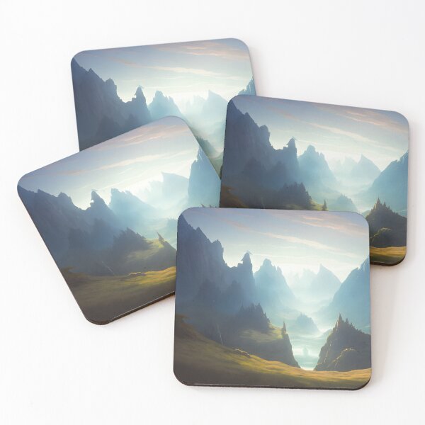 Item preview, Landscape of a misty mountain range  designed and sold by MDArtdesigns.