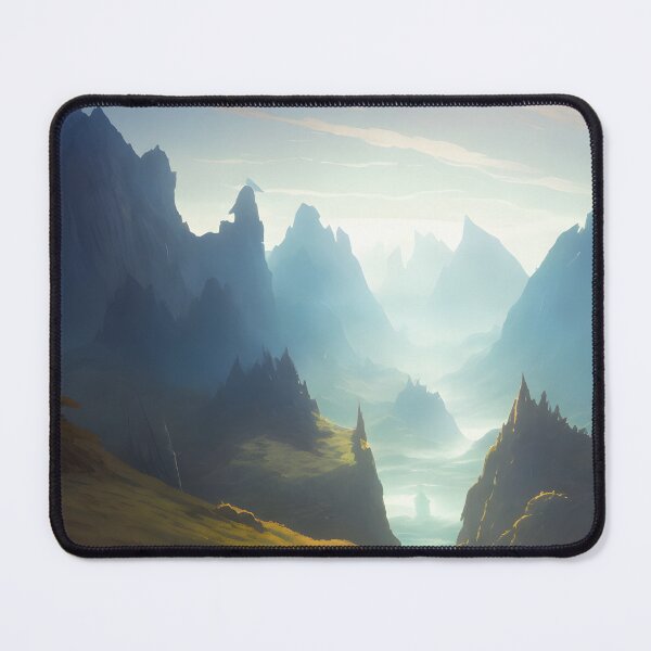 Item preview, Landscape of a misty mountain range designed and sold by MDArtdesigns.