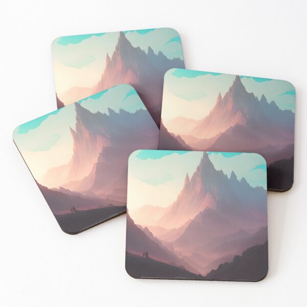 Item preview, Stoic mountains in a fantastical land designed and sold by MDArtdesigns.