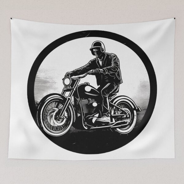 Item preview, Motorcycle rider silhouette designed and sold by Stickermagician.