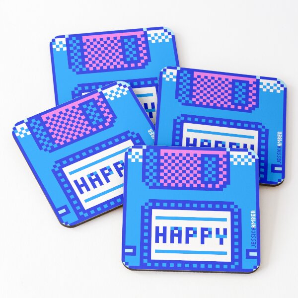 Item preview, Happy Geek Blue Retro Floppy Disk Pixel Art designed and sold by JessicaAmber.