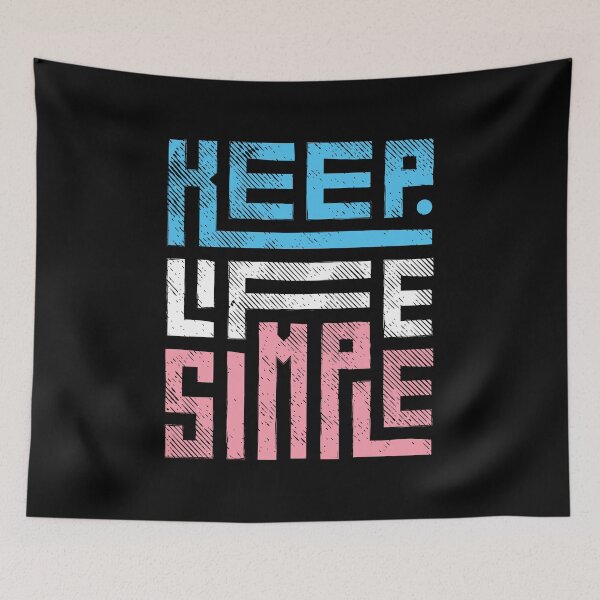 Item preview, Keep Life Simple Trans. Transgender Pride designed and sold by Subtle Pride Shop.