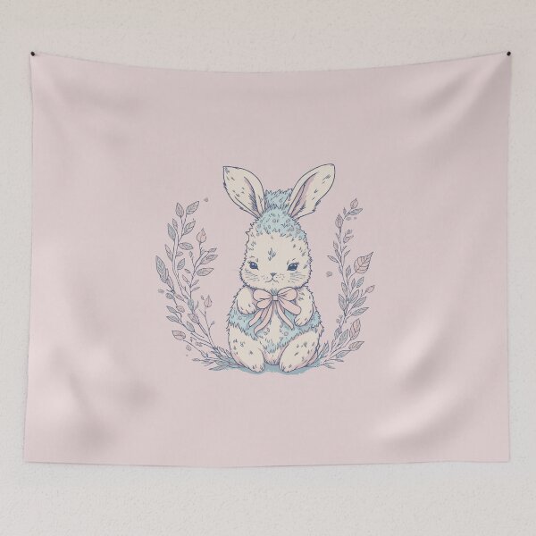 Item preview, Cute Ribbon Rabbit Pastel Colors designed and sold by pigipeach.