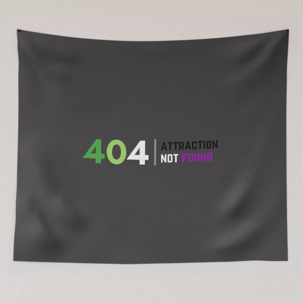 Item preview, 404 Aro Ace Attraction Not Found. Aroace Pride designed and sold by Subtle Pride Shop.