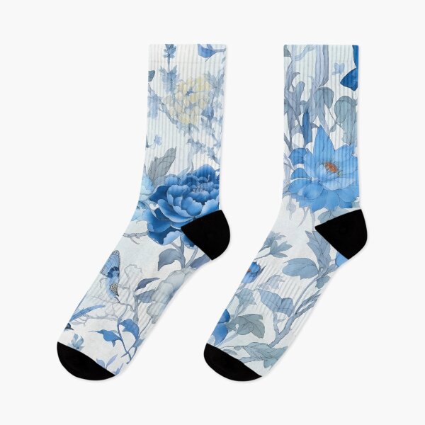 Item preview, Blue Wild Flower Chinoiserie  designed and sold by PorterWilde.