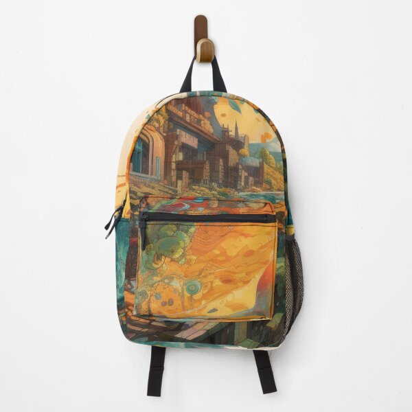 Item preview, Mountain City Born from Color Splashes designed and sold by ImaginationbyAI.