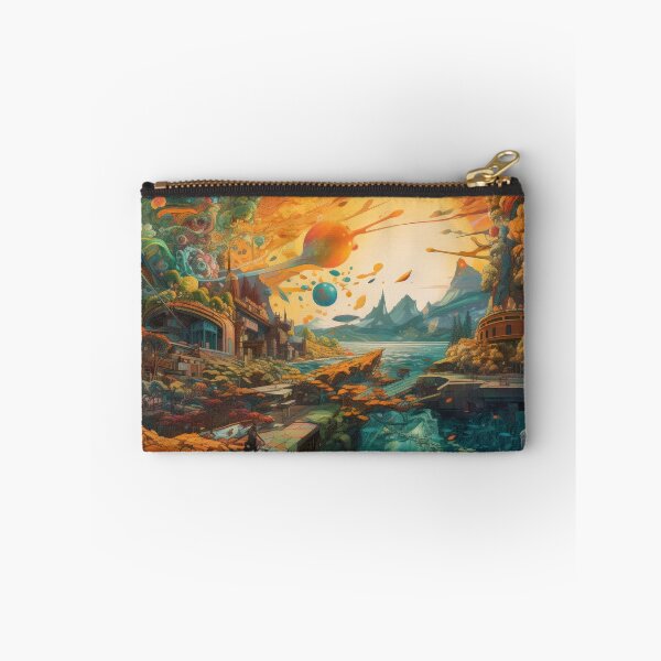 Item preview, Mountain City Born from Color Splashes designed and sold by ImaginationbyAI.