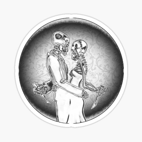 Couple Skull" Sticker for Sale by AnibalWhite