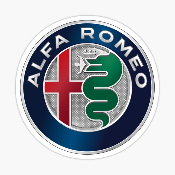 Autocollant Alfa Romeo serpent rouge, noir, jaune ou vert ca. 10cm-293-14A