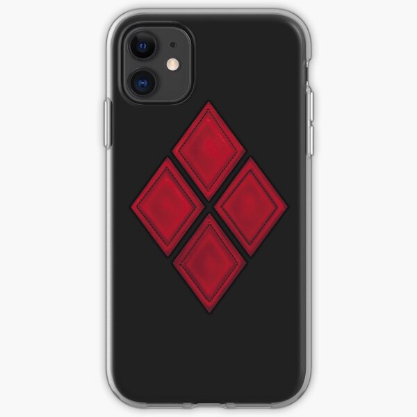 Red Diamond Patches with Inside stitching iPhone Soft Case
