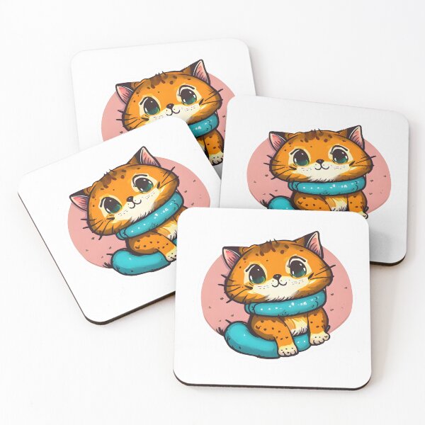 Item preview, Cat Wrapped in a Blue Scarf designed and sold by SunobStickers.