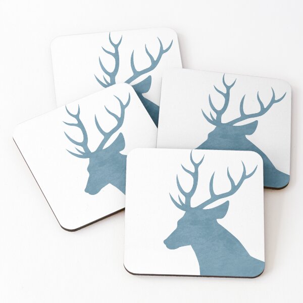 Artikelvorschau, Blaue Hirsch Silhouette - Skandinavisches Kinderzimmer Dekor - Tierfreunde - Für Kinderzimmer - Minimal entworfen und verkauft von Studio Grafiikka.