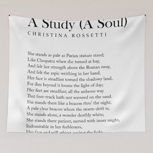 Item preview, A Study A Soul - Christina Rossetti Poem - Literature - Typography Print 2 designed and sold by Studio Grafiikka.