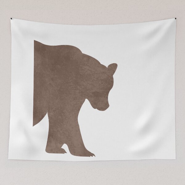 Artikelvorschau, Minimale Bärensilhouette - Skandinavisches Kinderzimmerdekor - Tierfreunde - Für Kinderzimmer - Braun - Ursa entworfen und verkauft von Studio Grafiikka.