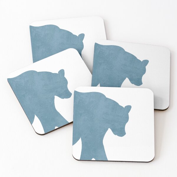 Artikelvorschau, Blue Bear Silhouette - Scandinavian Nursery Decor - Animal Friends - For Kids Room - Minimal - Ursa entworfen und verkauft von Studio Grafiikka.