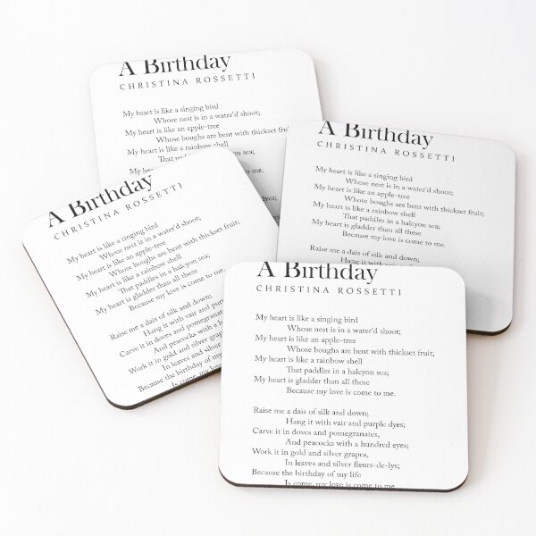 Item preview, A Birthday - Christina Rossetti Poem - Literature - Typography Print 1 designed and sold by Studio Grafiikka.
